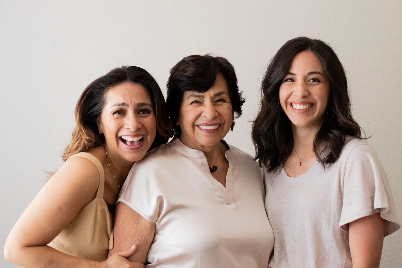 Three generations of a family spending time together